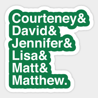 Friends Cast Ampersand Sticker